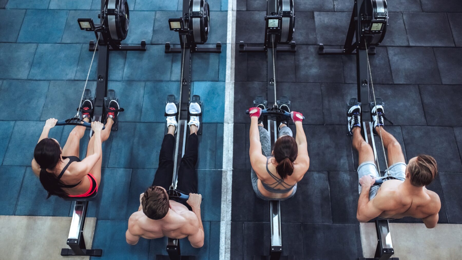 Athlete on Hyrox rowing erg — RIAK Hyrox coaching